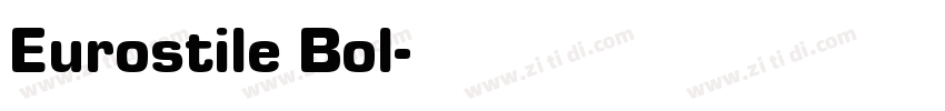 Eurostile Bol字体转换